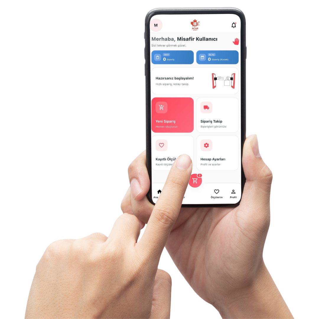 ACAR Mobil uygulaması - Ahşap kesim optimizasyonu mobil uygulama ekran görüntüsü